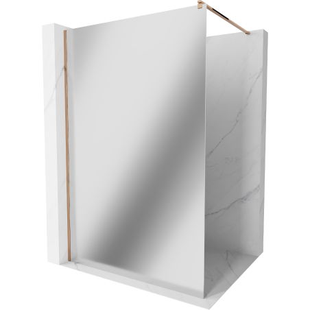 Mexen Kioto Duschwand Walk-in 110 x 200 cm, Spiegel 8 mm, Roségold - 800-110-101-60-50