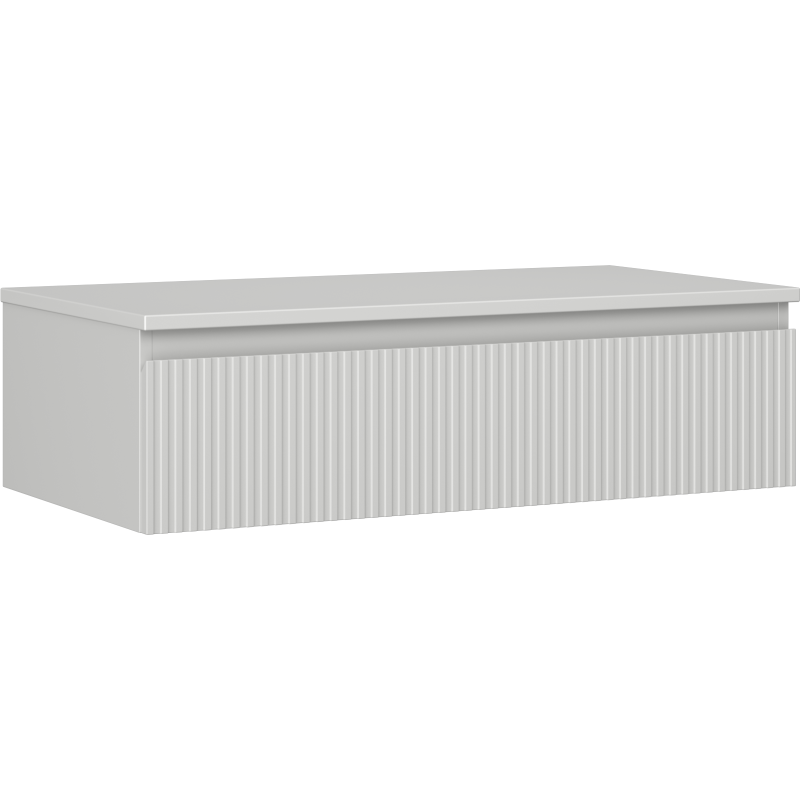 Mexen Rivel 90 cm Unterschrank mit Waschtischplatte, 1 Schublade, geriffelt, grau matt - 91A20-09023-1-BFC62