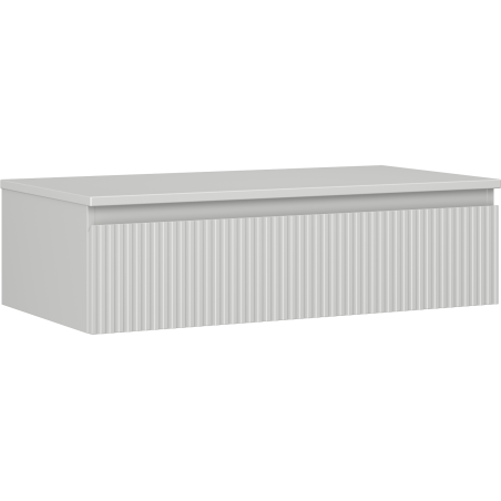 Mexen Rivel 90 cm Unterschrank mit Waschtischplatte, 1 Schublade, geriffelt, grau matt - 91A20-09023-1-BFC62