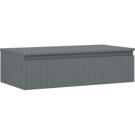 Mexen Rivel Badezimmer-Unterschrank 90 cm mit Arbeitsplatte, 1 Schublade, geriffelt, grafit matt - 91A20-09023-1-BFC66