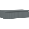 Mexen Rivel Badezimmer-Unterschrank 90 cm mit Arbeitsplatte, 1 Schublade, geriffelt, grafit matt - 91A20-09023-1-BFC66