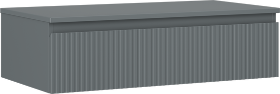 Mexen Rivel Badezimmer-Unterschrank 90 cm mit Arbeitsplatte, 1 Schublade, geriffelt, grafit matt - 91A20-09023-1-BFC66