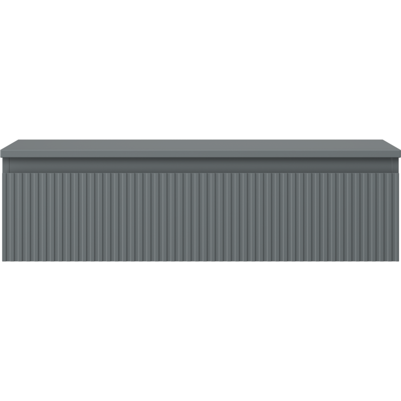 Mexen Rivel Badezimmer-Unterschrank 90 cm mit Arbeitsplatte, 1 Schublade, geriffelt, grafit matt - 91A20-09023-1-BFC66