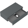 Mexen Rivel Badezimmer-Unterschrank 90 cm mit Arbeitsplatte, 1 Schublade, geriffelt, grafit matt - 91A20-09023-1-BFC66
