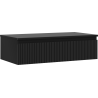 Mexen Rivel Badezimmerschrank für Waschbecken 90 cm mit Arbeitsplatte, 1 Schublade, gerillt, schwarz matt - 91A20-09023-1-BFC71