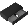 Mexen Rivel Badezimmerschrank für Waschbecken 90 cm mit Arbeitsplatte, 1 Schublade, gerillt, schwarz matt - 91A20-09023-1-BFC71