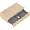 Mexen Rivel Badezimmerschrank 90 cm, gerillt, in Eiche - 91A20-09023-1-BFC81