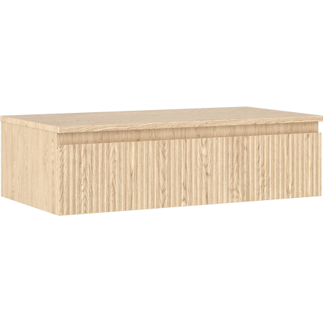 Mexen Rivel Badezimmerschrank 90 cm, gerillt, in Eiche - 91A20-09023-1-BFC81