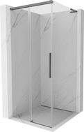 Mexen Rox L Duschkabine schiebbar 90 x 90 cm, transparent, Gun Metal - 8C2L-090-090-95-00