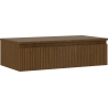 Mexen Rivel Badezimmerschrank 90 cm mit Arbeitsplatte, 1 Schublade, geriffelt, Nussbaum - 91A20-09023-1-BFC86