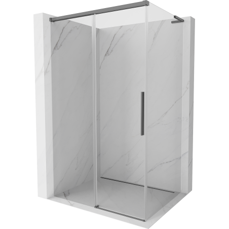 Mexen Rox L Duschkabine Schiebetür 110 x 95 cm, transparent, Gun Metal - 8C2L-110-095-95-00
