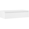 Mexen Rivel Badezimmerunterschrank 100 cm mit Platte, 1 Schublade, gerillt, weiß matt - 91A20-10023-1-BFC01