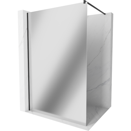 Mexen Kioto Duschwand Walk-in 100 x 200 cm, Spiegel 8 mm, schwarz - 800-100-101-70-50