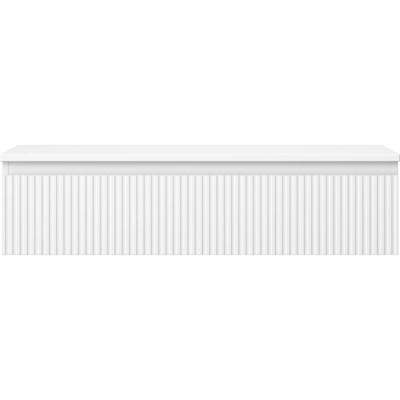 Mexen Rivel Badezimmerunterschrank 100 cm mit Platte, 1 Schublade, gerillt, weiß matt - 91A20-10023-1-BFC01