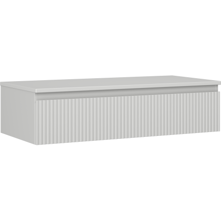 Mexen Rivel Badezimmerschrank unter Waschbecken 100 cm mit Platte, 1 Schublade, geriffelt, grau matt - 91A20-10023-1-BFC62