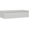 Mexen Rivel Badezimmerschrank unter Waschbecken 100 cm mit Platte, 1 Schublade, geriffelt, grau matt - 91A20-10023-1-BFC62