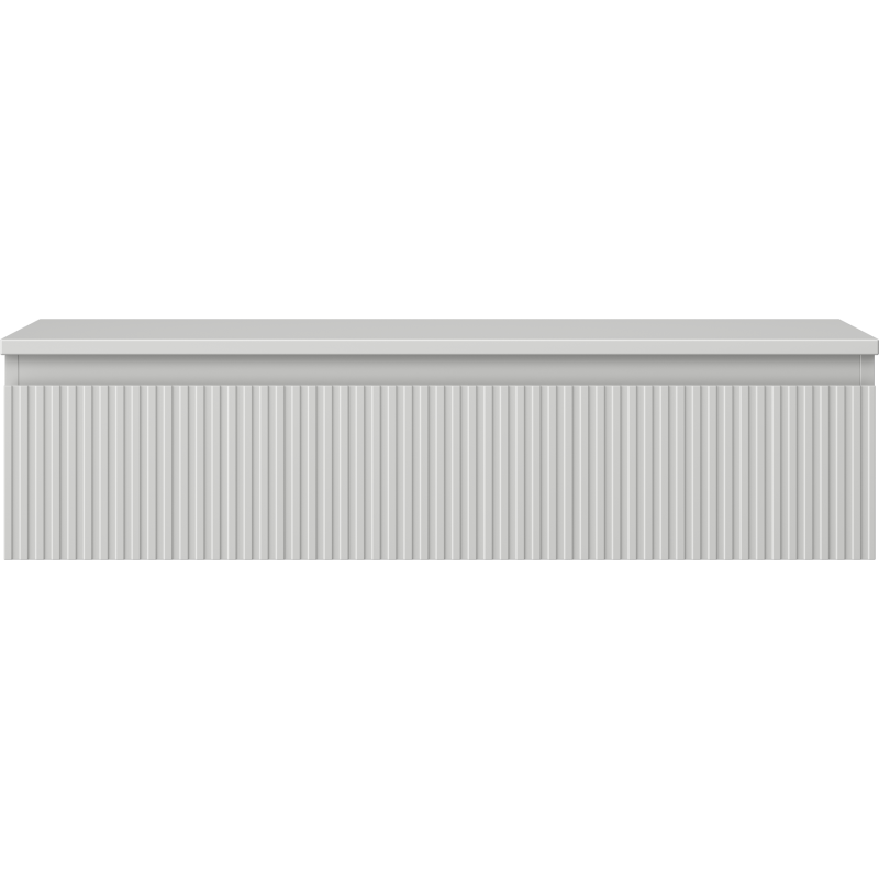 Mexen Rivel Badezimmer-Unterschrank 100 cm mit Arbeitsplatte, 1 Schublade, gerillt, grau matt - 91A20-10023-1-BFC62