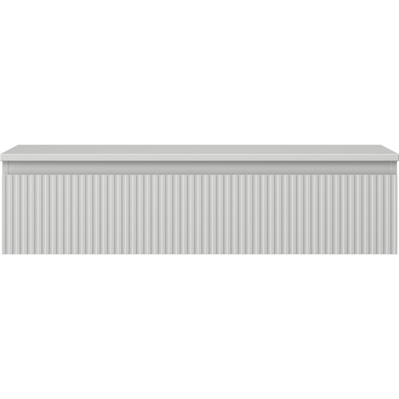 Mexen Rivel Badezimmerschrank unter Waschbecken 100 cm mit Platte, 1 Schublade, geriffelt, grau matt - 91A20-10023-1-BFC62