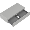 Mexen Rivel Badezimmerschrank unter Waschbecken 100 cm mit Platte, 1 Schublade, geriffelt, grau matt - 91A20-10023-1-BFC62
