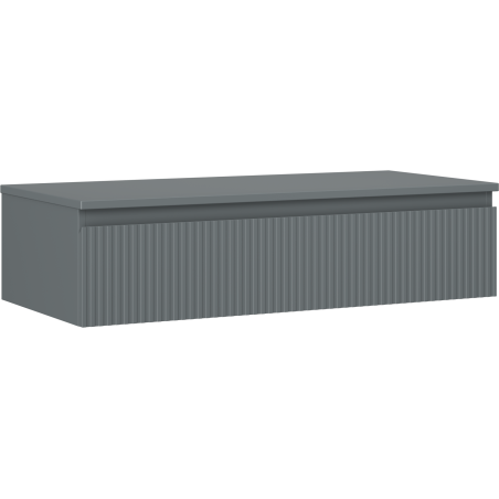 Mexen Rivel Badezimmerschrank unter dem Waschbecken 100 cm mit Arbeitsplatte, 1 Schublade, geriffelt, Graphit matt