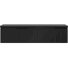 Mexen Rivel Badezimmerschrank 100 cm mit Arbeitsplatte, 1 Schublade, gerillt, schwarz matt - 91A20-10023-1-BFC71
