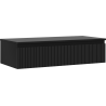 Mexen Rivel Badezimmerschrank 100 cm mit Arbeitsplatte, 1 Schublade, gerillt, schwarz matt - 91A20-10023-1-BFC71