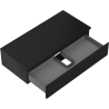 Mexen Rivel Badezimmerschrank 100 cm mit Arbeitsplatte, 1 Schublade, gerillt, schwarz matt - 91A20-10023-1-BFC71
