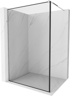 Mexen Kioto Walk-in Duschwand 50 x 200 cm, schwarzer Rahmen 8 mm, Chrom - 800-050-101-01-70