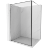 Mexen Kioto Duschwand Walk-in 60 x 200 cm, schwarzer Rahmen 8 mm, Chrom - 800-060-101-01-70