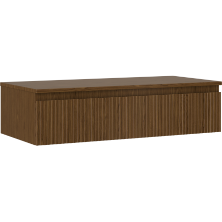 Mexen Rivel Badezimmerschrank für Waschbecken 100 cm mit Arbeitsplatte, 1 Schublade, geriffelt, Nuss - 91A20-10023-1-BFC86