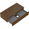 Mexen Rivel Badezimmerschrank für Waschbecken 100 cm mit Arbeitsplatte, 1 Schublade, geriffelt, Nuss - 91A20-10023-1-BFC86