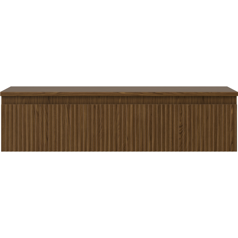 Mexen Rivel Badezimmerschrank für Waschbecken 100 cm mit Arbeitsplatte, 1 Schublade, geriffelt, Nuss - 91A20-10023-1-BFC86
