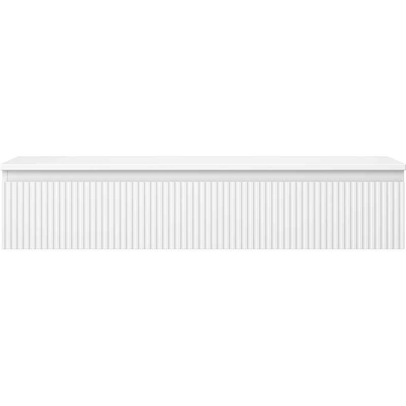 Mexen Rivel Badezimmerschrank für Waschbecken 120 cm mit Arbeitsplatte, 1 Schublade, geriffelt, Weiß Matt - 91A20-12023-1-BFC01