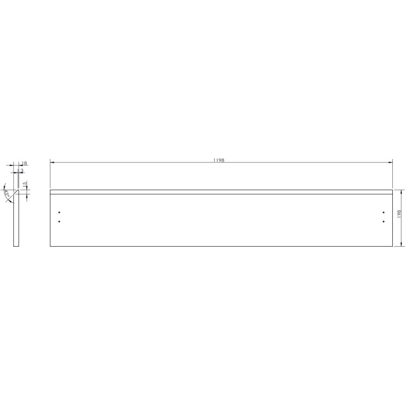 Mexen Rivel Badezimmerschrank für Waschtisch 120 cm mit Platte, 1 Schublade, gerillt, weiß matt - 91A20-12023-1-BFC01