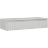 Mexen Rivel Badezimmerschrank für das Waschbecken, 120 cm mit Arbeitsplatte, 1 Schublade, geriffelt, mattgrau