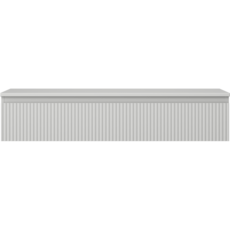 Mexen Rivel Badezimmerschrank für das Waschbecken, 120 cm mit Arbeitsplatte, 1 Schublade, geriffelt, mattgrau