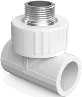 Mexen PPR geschweißtes T-Stück für Rohre 25 x 3/4 AG x 20 - W97333-2534M20-00