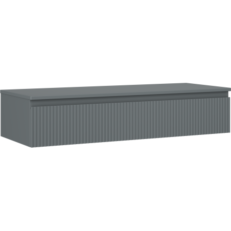 Mexen Rivel Badezimmer-Unterschrank 120 cm mit Arbeitsplatte, 1 Schublade, geriffelt, Graphit Matt - 91A20-12023-1-BFC66