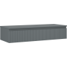 Mexen Rivel Badezimmerschrank 120 cm für Waschbecken mit Arbeitsplatte, 1 Schublade, geriffelt, Graphit matt