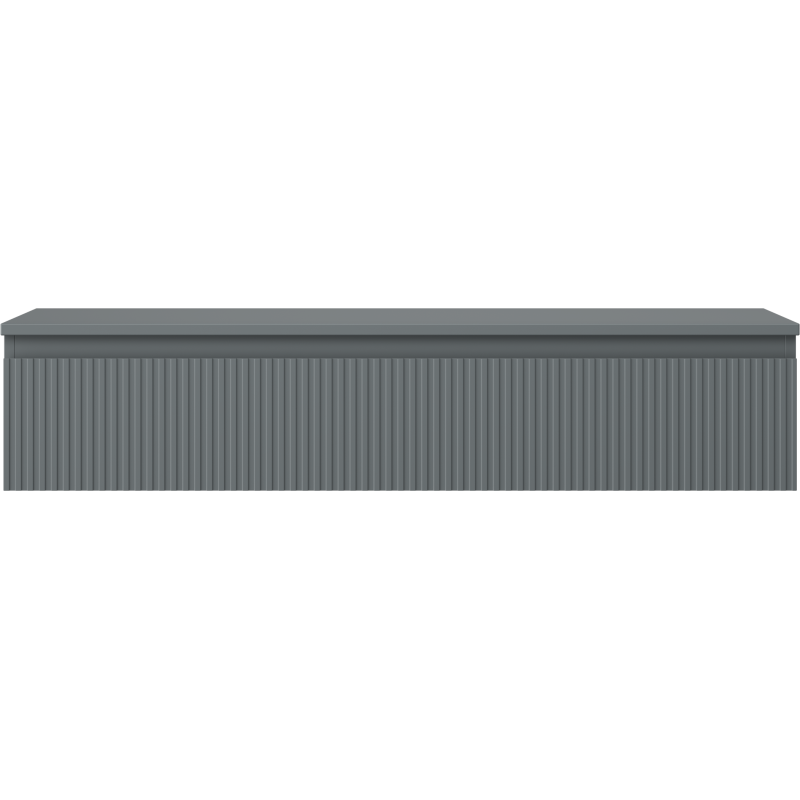 Mexen Rivel Badezimmer-Unterschrank 120 cm mit Arbeitsplatte, 1 Schublade, geriffelt, Graphit Matt - 91A20-12023-1-BFC66