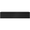 Mexen Rivel Badezimmerschrank unter Waschbecken 120 cm mit Arbeitsplatte, 1 Schublade, gerippt, schwarz matt