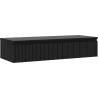 Mexen Rivel Badezimmerschrank unter Waschbecken 120 cm mit Arbeitsplatte, 1 Schublade, gerippt, schwarz matt