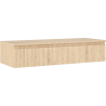 Mexen Rivel Badezimmerschrank für Waschtisch 120 cm mit Platte, 1 Schublade, geriffelt, Eiche - 91A20-12023-1-BFC81