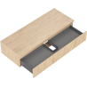 Mexen Rivel Badezimmerschrank für Waschtisch 120 cm mit Platte, 1 Schublade, geriffelt, Eiche - 91A20-12023-1-BFC81