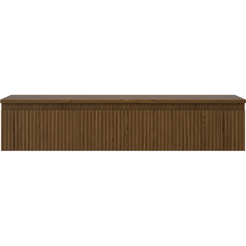 Mexen Rivel Badezimmerschrank 120 cm mit Arbeitsplatte, 1 Schublade, gerillt, Nussbaum - 91A20-12023-1-BFC86
