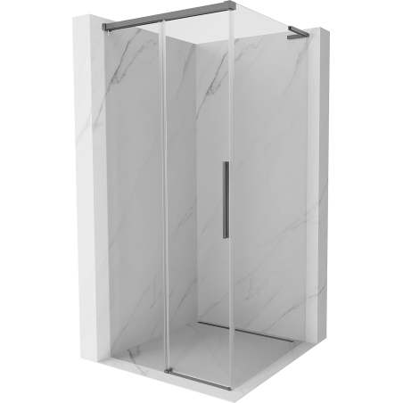 Mexen Rox L Duschkabine, verschiebbar, 120 x 120 cm, transparent, Gun Metal - 8C2L-120-120-95-00