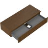 Mexen Rivel Badezimmerschrank 120 cm mit Arbeitsplatte, 1 Schublade, gerillt, Nussbaum - 91A20-12023-1-BFC86