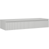 Mexen Rivel Badezimmerunterschrank 140 cm mit Arbeitsplatte, 1 Schublade, gerillt, grau matt - 91A20-14023-1-BFC62