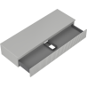 Mexen Rivel Badezimmerunterschrank 140 cm mit Arbeitsplatte, 1 Schublade, gerillt, grau matt - 91A20-14023-1-BFC62