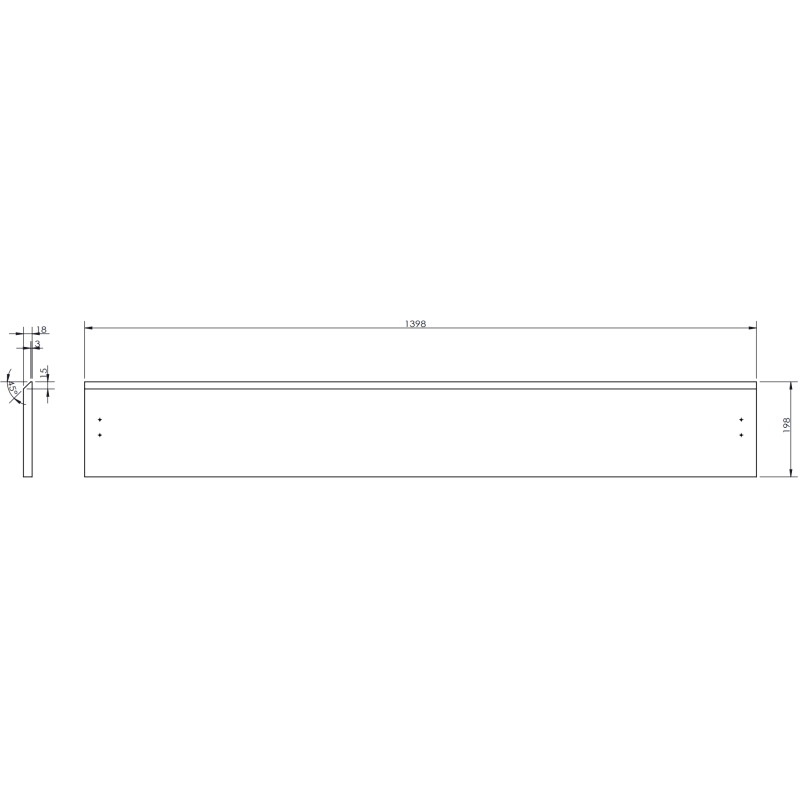 Mexen Rivel 140 cm Waschbeckenschrank mit Arbeitsplatte, 1 Schublade, geriffelt, Graphit matt - 91A20-14023-1-BFC66
